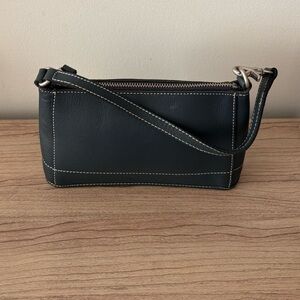 Vintage Glove tanned leather Demi Handbag Blueish Grey